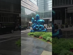 316L SS Lawn And Garden patung dan pahatan Blue Baking Varnished