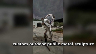 Dekorasi Taman Patung Stainless Steel Abstrak Tinggi 2,5 M