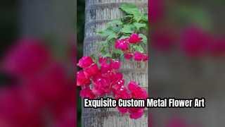 Seni Patung Bunga Stainless Steel Kustom