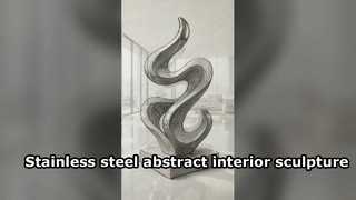 Patung Interior Abstrak Stainless Steel Dipoles Kontemporer Untuk Dekorasi