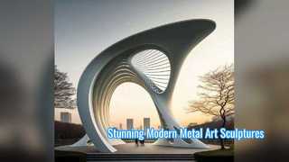 Patung Logam Abstrak Modern untuk Dekorasi Arsitektur