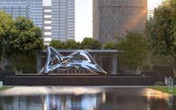 Patung-patung abstrak besar Modern terbuka, abstrak bentuk patung untuk dekorasi taman