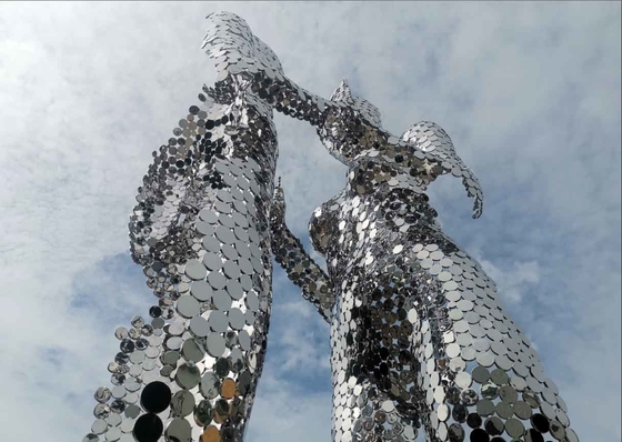 Patung Stainless Steel Abstrak Luar Ruangan Besar Untuk Dekorasi Publik