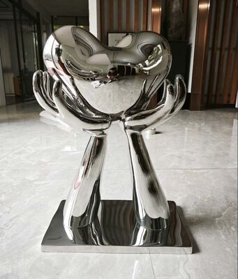 1.5 Meter Tinggi Modern Outdoor Sculpture Stainless Steel