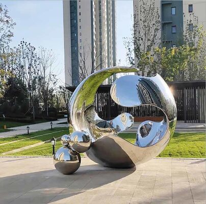 Patung Publik Urban Stainless Steel Kontemporer Tinggi 2,5 Meter