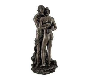 Modern Cast Bronze Statue Patung Nude Kissing Couple Untuk Dekorasi Umum